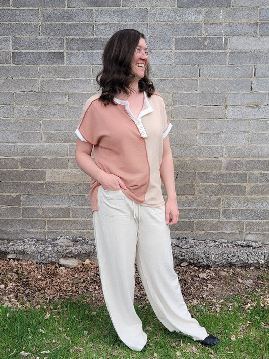 Front Pocket Linen Pants
