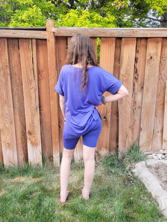 Biker Shorts and Shirt Summer Set